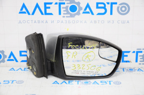 Зеркало боковое правое Ford Focus mk3 15-18 рест 7 пинов, поворотник, серебро