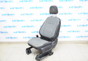 Scaun șofer Ford Escape MK3 13-19 fără airbag, electric, material textil, negru-gri, pentru curățare.