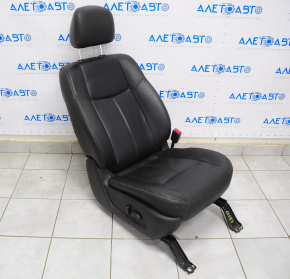 Scaun de pasager Nissan Pathfinder 13-20 cu airbag, electric, piele neagră.