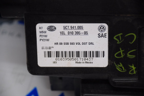 Far stânga față VW Jetta 11-16 goală USA halogen, benzina, fără capac