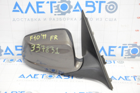 Oglindă laterală dreapta BMW 5 F10 11-16, 3 pini, maro