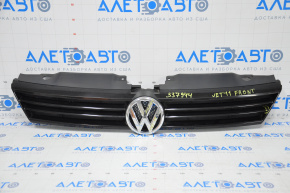 Grila radiatorului VW Jetta 11-14 SUA cu sigla, zgârietură pe emblema, ruptură pe grilă