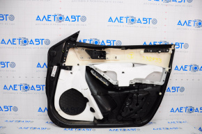 Обшивка двери карточка передняя левая Mazda 3 14-18 BM черн, слом креп