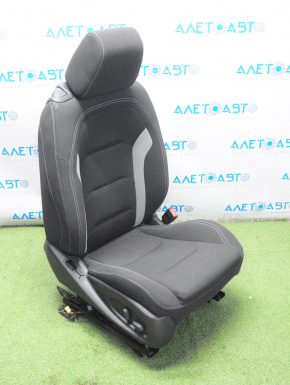 Scaun de pasager pentru Chevrolet Camaro 16- fără airbag, electric, din material textil, negru-gri.