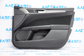 Capacul ușii cartela din față dreapta Ford Fusion mk5 17-20, material textil negru, zgârieturi.