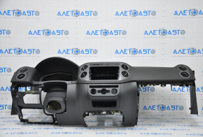 Torpedo cu airbag frontal pentru VW Tiguan 09-17, negru, zgâriat.