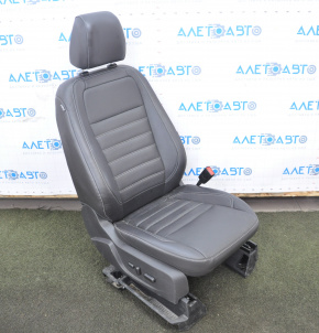 Scaun de pasager Ford Escape MK3 13-19 cu airbag, electric, piele neagră.