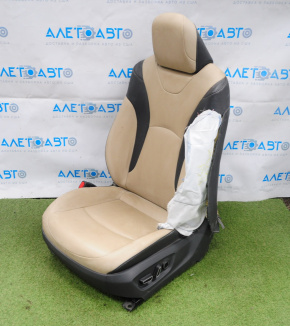 Scaun șofer Toyota Prius 50 16- fără airbag, electric, piele bej cu negru, uzat