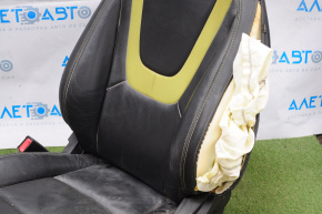 Scaunul șoferului pentru Chevrolet Volt 11-15 fără airbag, manual, piele neagră, uzat