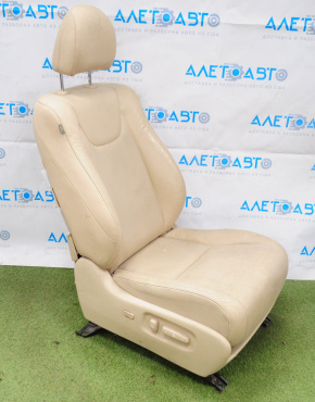 Scaun pasager Lexus RX350 RX450h 10-15 fără airbag, electric, piele bej, uzuri