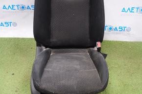 Scaun de pasager Nissan Leaf 13-17 fără airbag, manual, material textil negru, fără suport pentru cap, pentru curățare.