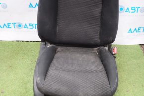 Scaun de pasager Nissan Leaf 13-17 fără airbag, manual, încălzire, material textil negru, fără suport pentru cap.