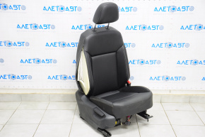 Scaun pasager VW Atlas 18- fără airbag, încălzire, manual, piele neagră, uzată.