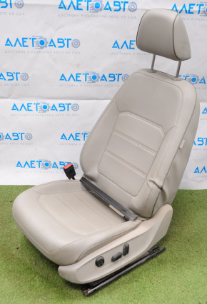 Scaun șofer VW Passat b8 16-19 SUA fără airbag, electric, piele gri.