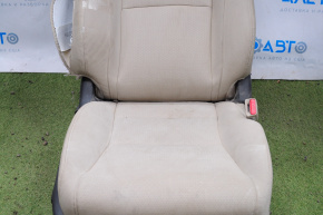 Scaun de pasager pentru Honda Accord 13-17 fără airbag, electric, piele bej, curățat chimic.