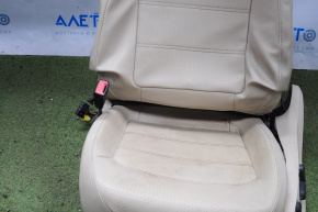 Scaun șofer VW Passat b7 12-15 SUA fără airbag, electric, încălzire, piele bej