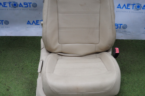 Scaun de pasager VW Passat b7 12-15 SUA fără airbag, manual, încălzire, piele bej