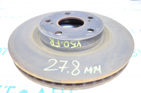 Placă de frână față dreapta Toyota Camry v50 12-14 SUA 27.8mm