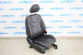 Scaun de pasager Ford Focus mk3 15-18 restilizat, titanium cu airbag, piele neagră, manual