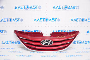 Решетка радиатора grill Hyundai Sonata 11-15 с эмблемой, царапины, песок