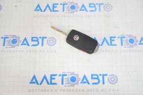 Ключ VW Tiguan 12-16 4 кнопки, раскладной, затерт