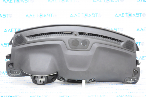Торпедо передняя панель с AIRBAG Jeep Compass 17-21 черная, серые накладки