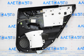 Capacul usii spate stânga Subaru Outback 15-19, negru, piele, inserție din lemn.