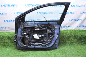 Ușă asamblată față dreapta Chrysler 200 15-17 albastru PAG, geam XYG, manere