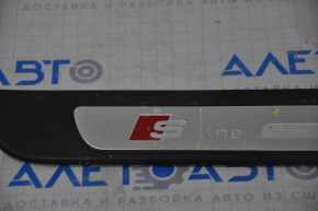 Capac prag exterior dreapta fata Audi A4 B8 08-16 sedan crom, S line, zgarieturi