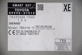 COMPUTER ASSY, SMART KEY Toyota Avalon 13-18