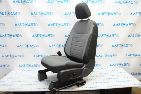 Scaun șofer Ford Escape MK3 13-19 fără airbag, electric, material textil, negru-gri, pentru curățare, motorul nu funcționează înainte și înapoi.