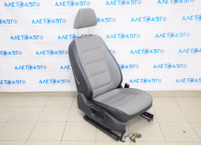 Пассажирское сидение VW Jetta 11-18 USA с airbag, кожа сер+чер, механич+электро