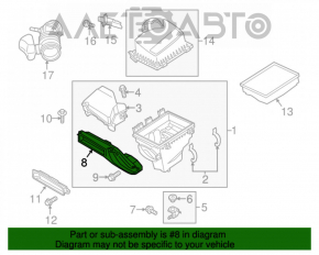 Conductă de aer către filtrul de aer Ford Fusion mk5 13-20 1.5Т 1.6T 2.0T 2.5 sub rezonator