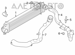 Furtunul de intercooler dreapta pentru Ford Fusion mk5 13-14 1.6T doar cauciucul