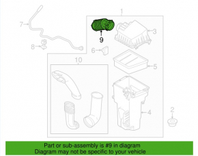 Conductă de aer către colectorul Ford Fiesta 11-19 1.6