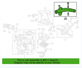 Conductă de aer către filtrul de aer pentru Honda Accord 13-17 hibrid