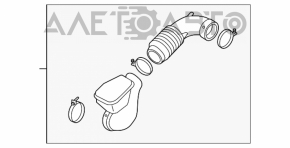 Conducta de aer pentru colectorul Hyundai Sonata 11-15 2.4 cu un cot rupt.