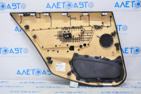 Обшивка двери карточка задняя правая BMW 3 F30 12-18 черн с серой накладкой, с подсветкой