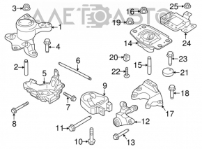 Pernele motorului stâng Ford Fusion mk5 13-20 1.5T, 1.6T, 2.0T, 2.5