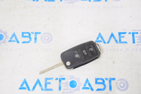 Ключ VW Passat b7 12-15 USA 4 кнопки, раскладной, потертый