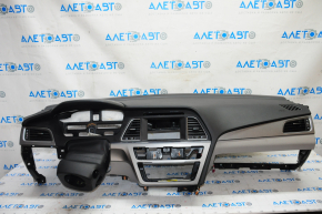 Panoul frontal cu AIRBAG pentru Hyundai Sonata 15-17, cu capace gri.