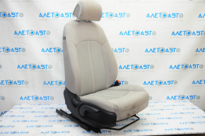 Scaun de pasager Hyundai Sonata 15-17 fără airbag, manual, material textil gri, necesită curățare chimică.