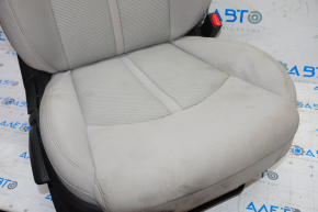 Scaun de pasager Hyundai Sonata 15-17 fără airbag, manual, material textil gri, necesită curățare chimică.