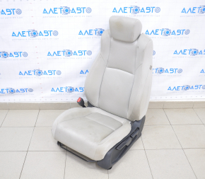 Scaun șofer Honda Accord 18-22 fără airbag, manual, material textil gri, nevoie de curățare.