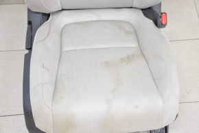 Scaun de pasager pentru Honda Accord 18-22 fără airbag, manual, material textil gri, nevoie de curățare.