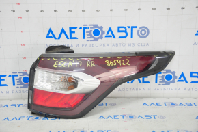 Lampa exterioară aripă dreaptă Ford Escape MK3 17-19 restilizată, întunecată, LED