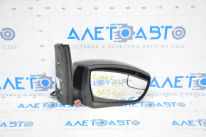 Зеркало боковое правое Ford C-max MK2 13-18 9 пинов, поворотник, подогрев, черное