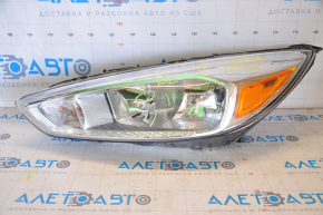 Far stânga față goală Ford Focus mk3 15-18 restilizat, halogen, luminos, cu model de pânză, nisip.