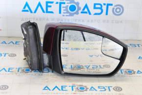 Oglindă laterală dreapta Ford Focus mk3 11-14 pre-restilizare SUA roșie, 7 pini, semnalizator, mufe