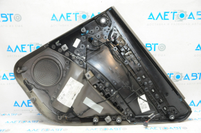 Capacul ușii spate stânga Audi Q5 8R 09-17, culoare bej închis cu inserție bej din piele, cotier din piele, ornamente din lemn lucios, Premium Plus, Bang and Olufsen, prindere ruptă